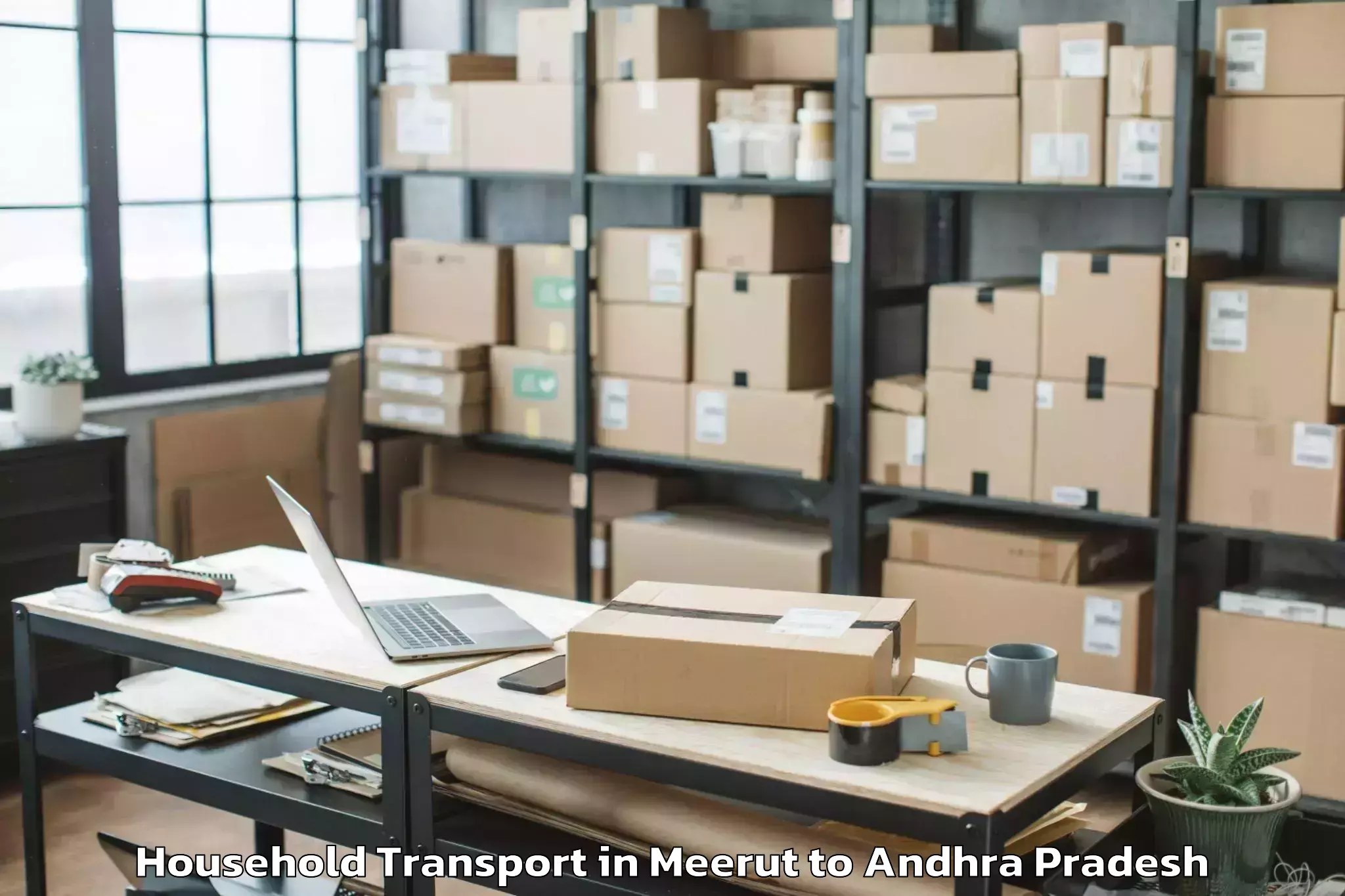 Meerut to Pedapudi Household Transport Booking